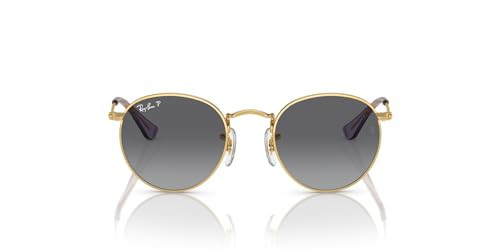 Ray-Ban RJ9547S Metal Round Sunglasses, Gold/Grey Gradient Polarized, 44 mm | Amazon (US)