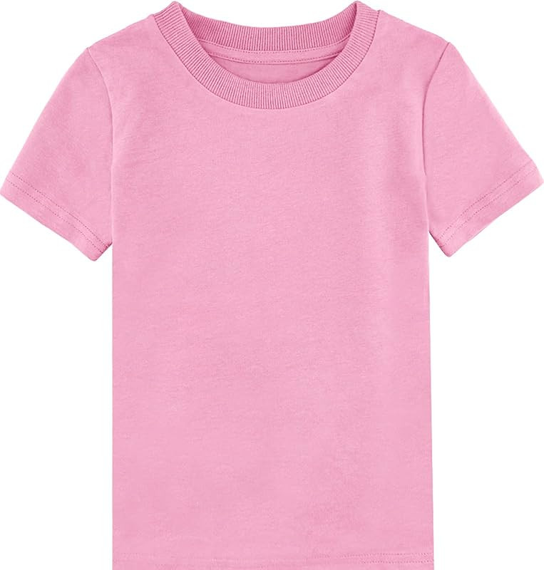 COSLAND Boys' 100% Cotton Heavyweight Short Sleeve Crewneck T Shirt | Amazon (US)