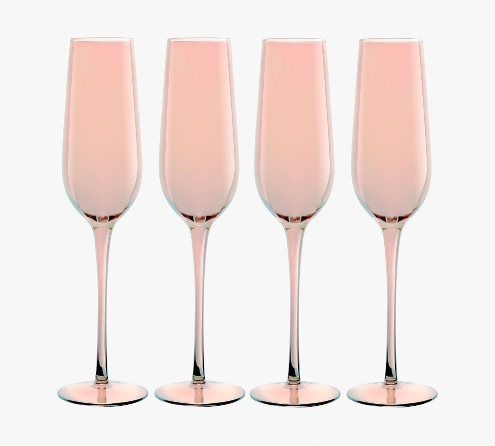 Flora Champagne Glasses, Set of 4 | Pottery Barn (US)