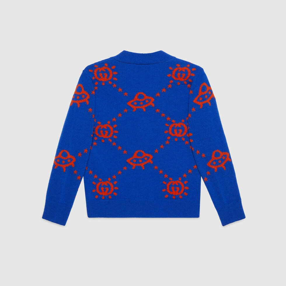 Children's wool cardigan with intarsia | Gucci (US)