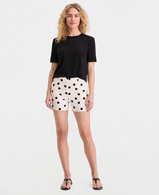 On 34th Women's Dot-Print Side-Zip Shorts, Macy's Exclusive  - Macy's | Macy's