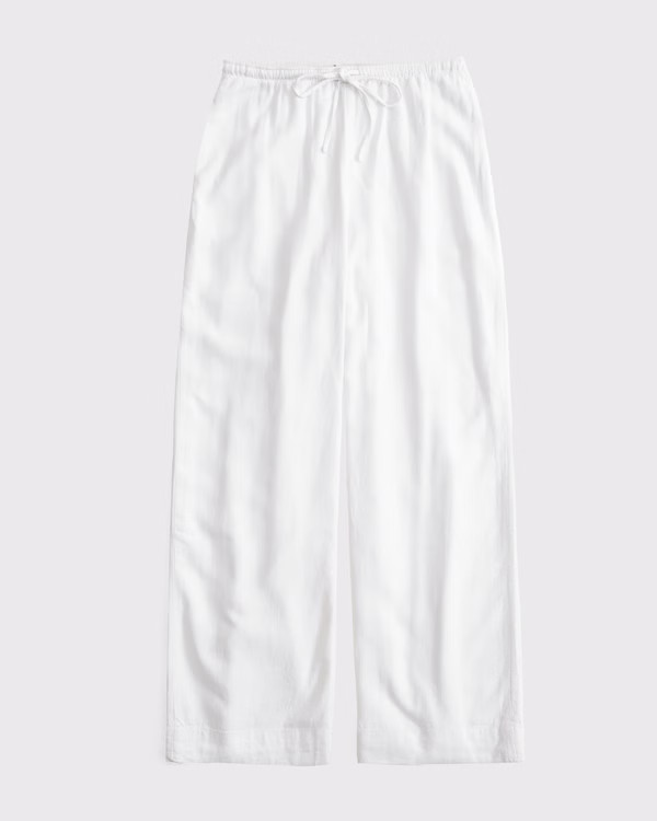 Women's Linen-Blend Pull-On Pant | Women's Bottoms | Abercrombie.com | Abercrombie & Fitch (US)