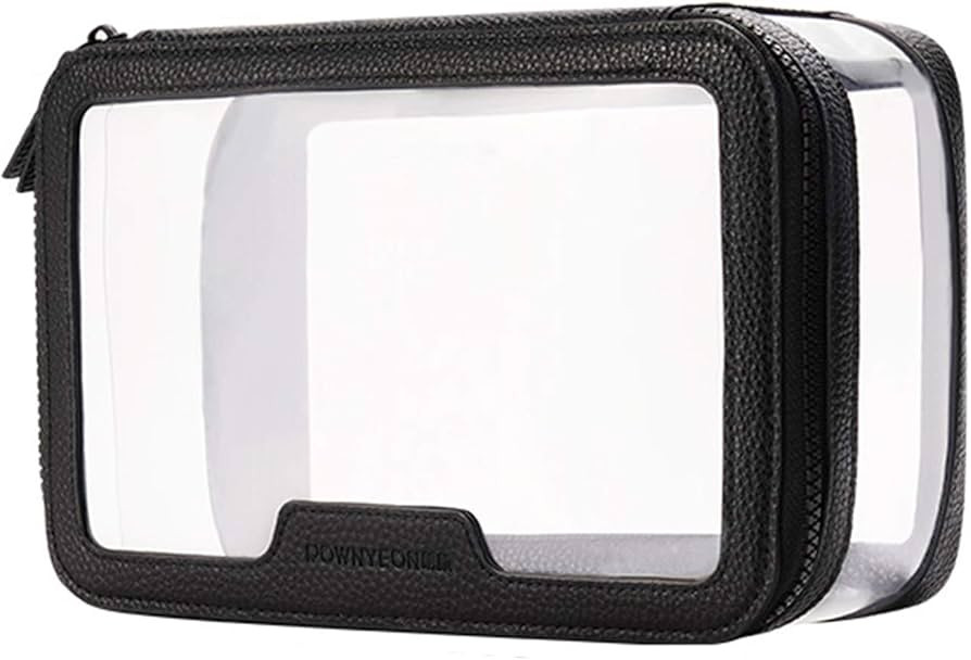 Rownyeon Clear Makeup Case Toiletry Bag Travel Makeup Train Case Portable Cosmetic Organizer Tran... | Amazon (US)