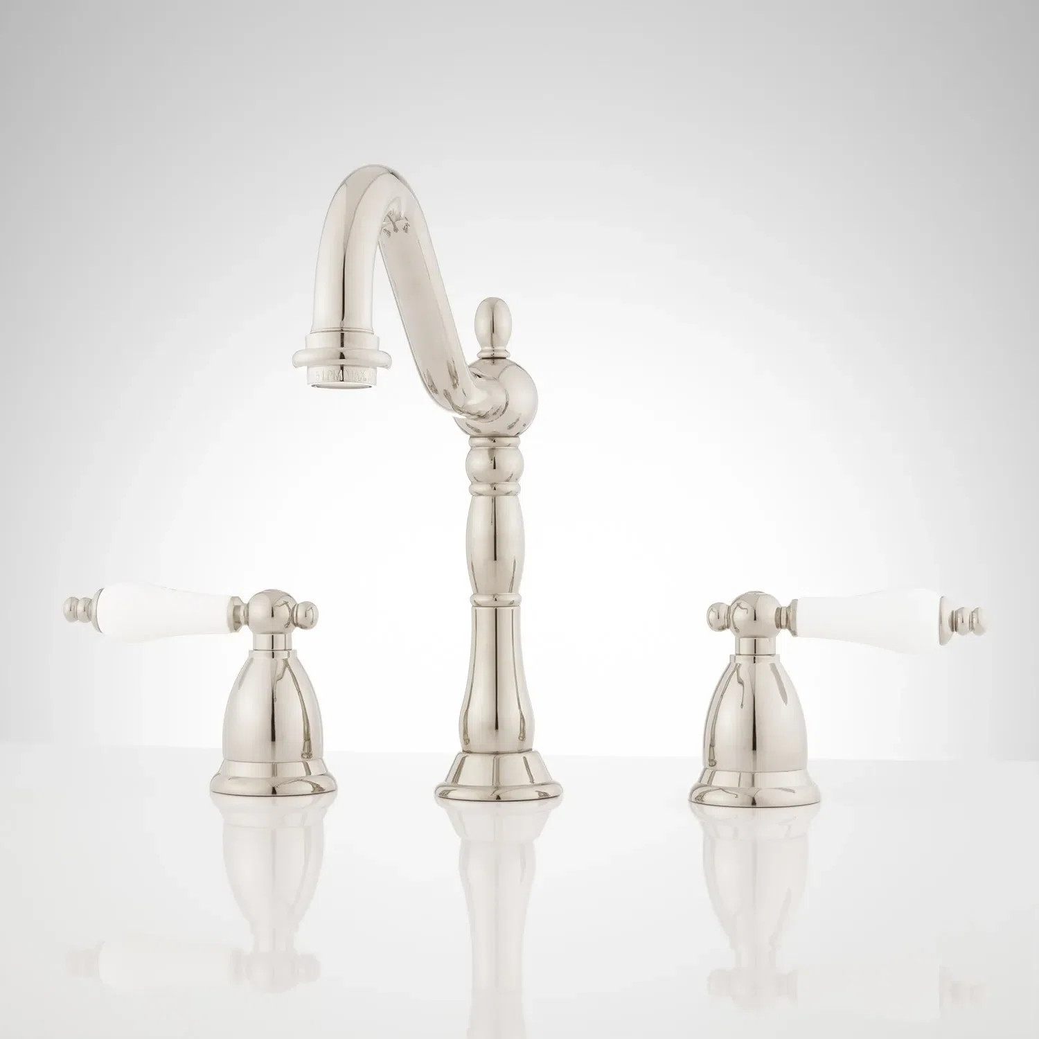 Victorian Widespread Bathroom Faucet with Porcelain Lever Handles 329435 | Wayfair North America