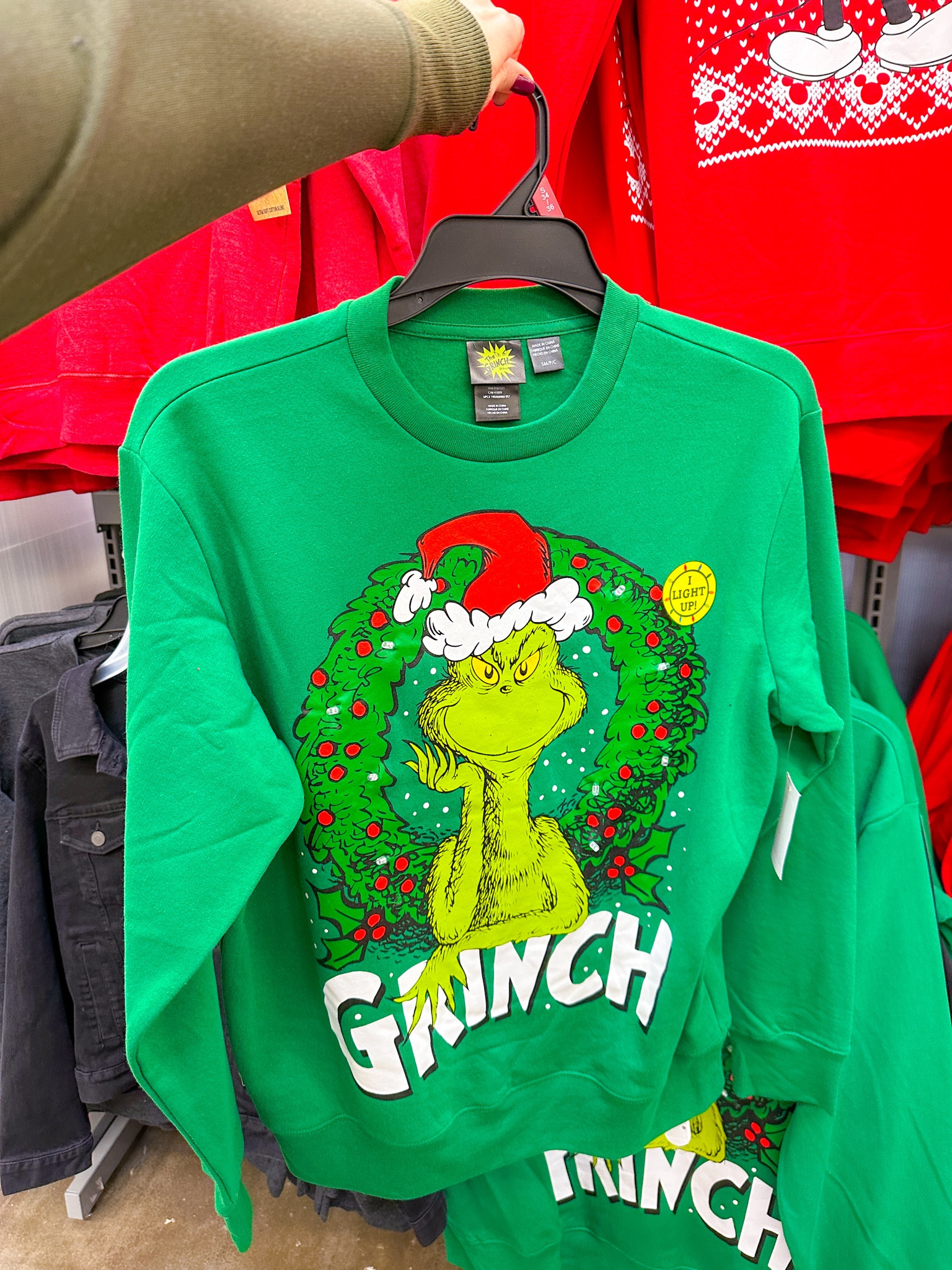 Grinch christmas shop sweater walmart