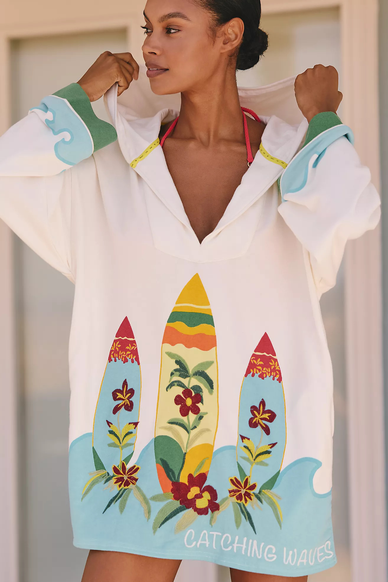 Celandine Catching Waves Poncho | Anthropologie (US)