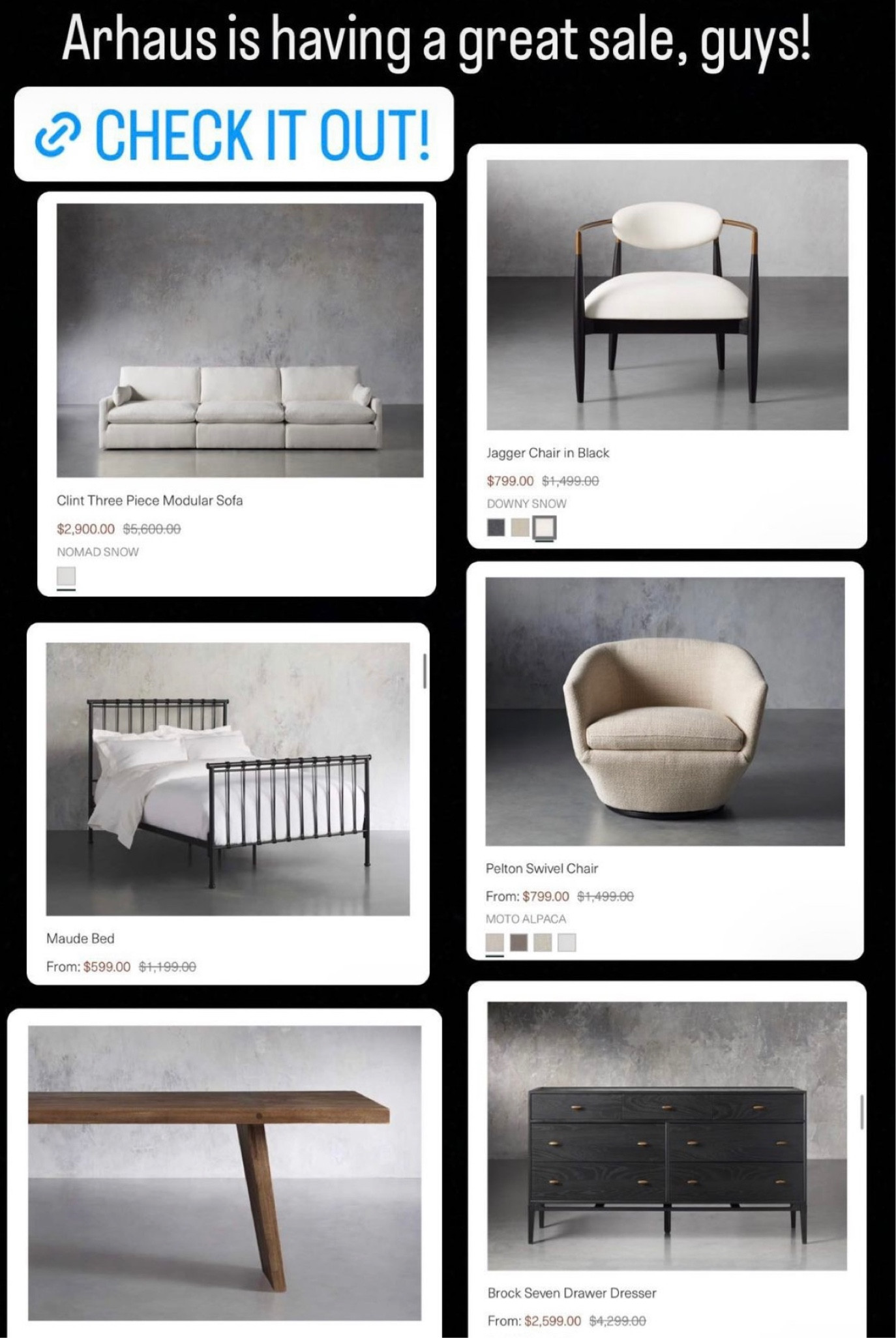 Best #furnituresales are happening now! Time to buy at  #arhaus #furniture #furnituredeals #blackfriday #sofa #armchair #diningtable #bed #bestfurnituredeals 

#LTKsalealert #LTKhome #LTKCyberweek