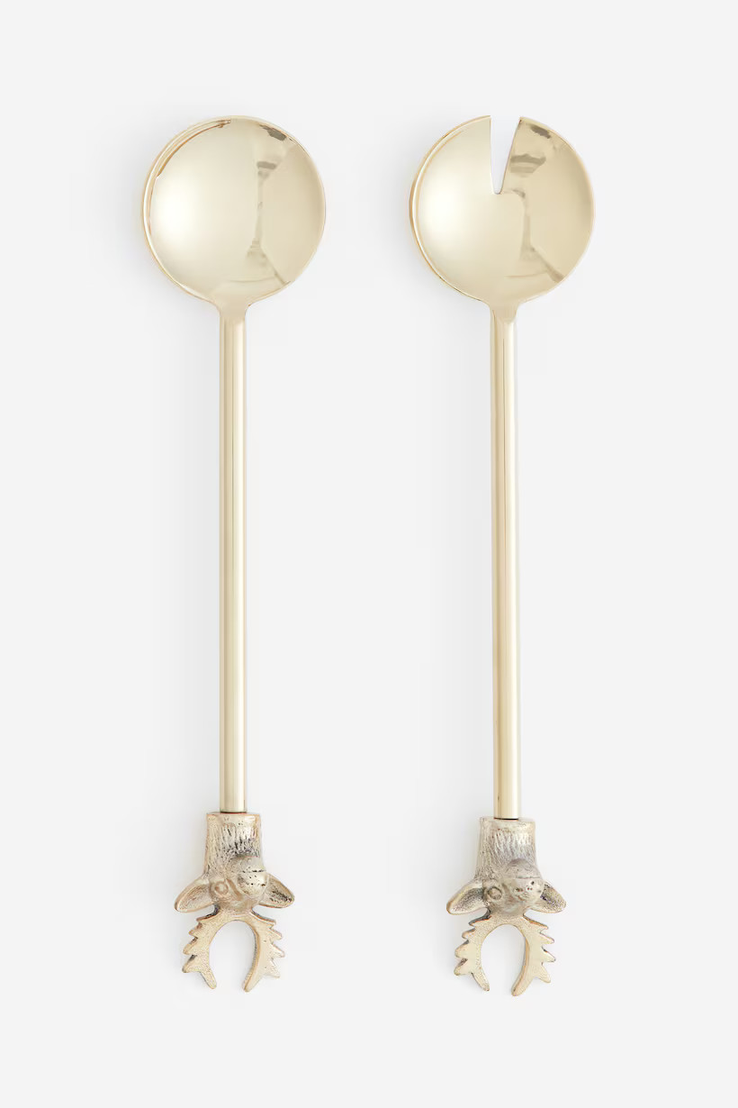 Metal Salad Servers - Gold-colored - Home All | H&M US | H&M (US + CA)