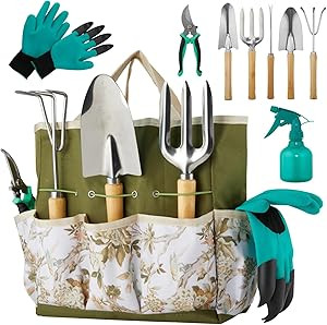 Complete Garden Tools Heavy Duty Kit with 9 Gardening Tools, with a Gardening Organizer for The G... | Amazon (US)