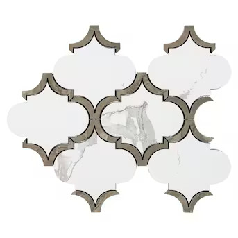 Elida Ceramica  White 10-in x 13-in Carrara-look Porcelain Lantern Marble Look Floor and Wall Ti... | Lowe's