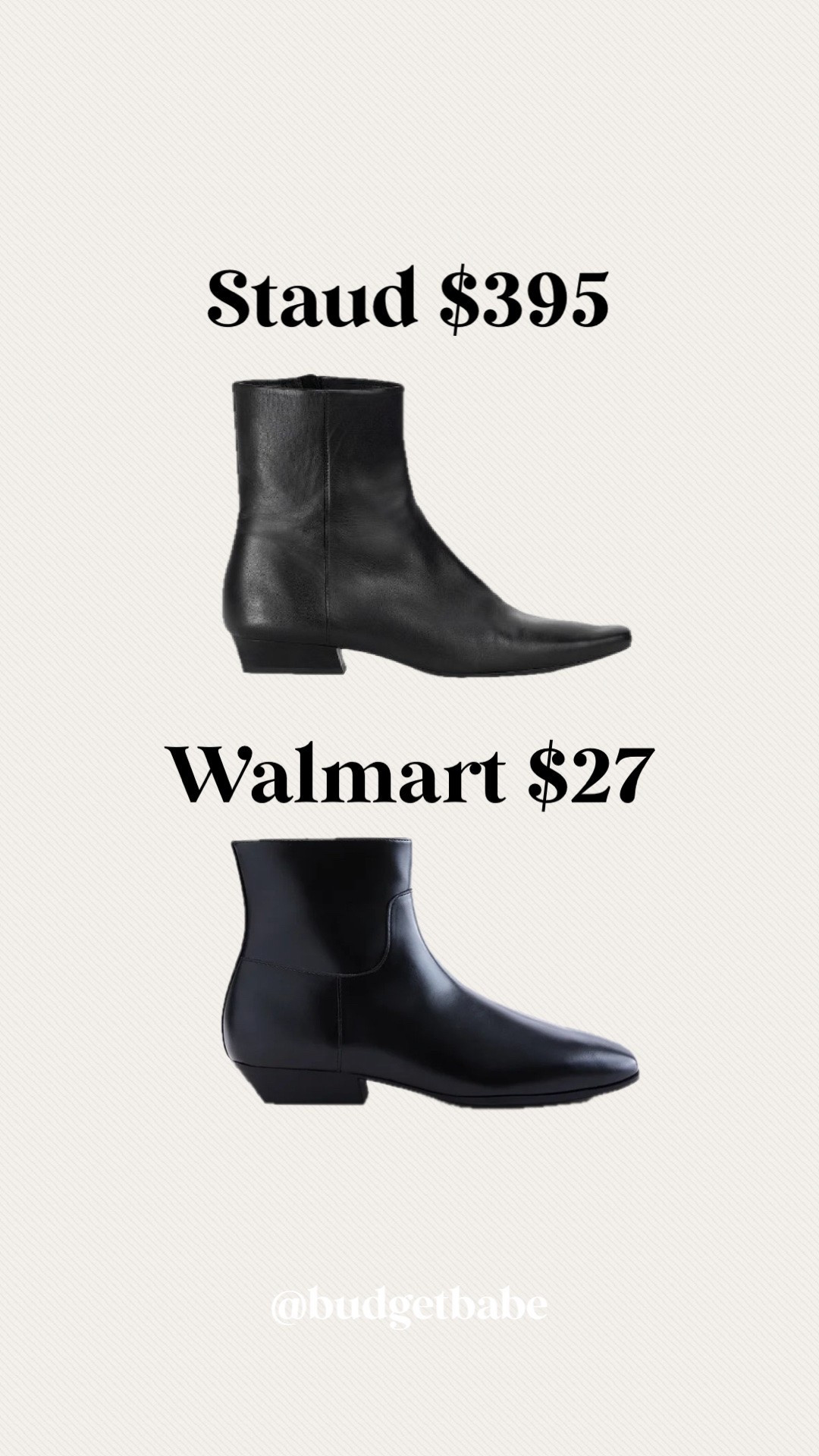 Staud versus Walmart ankle boot #lookalike #lookforless