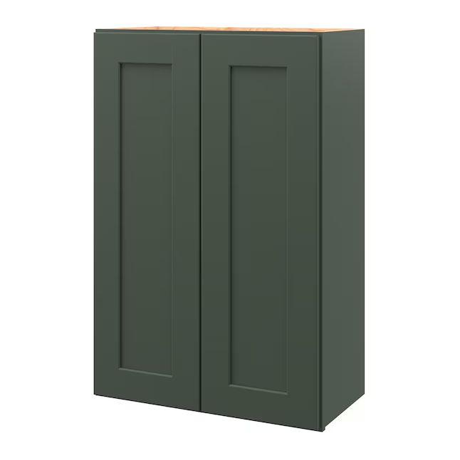 allen + roth Galway 24-in W x 36.125-in H x 12-in D Sage Door Wall Fully Assembled Cabinet (Flat ... | Lowe's
