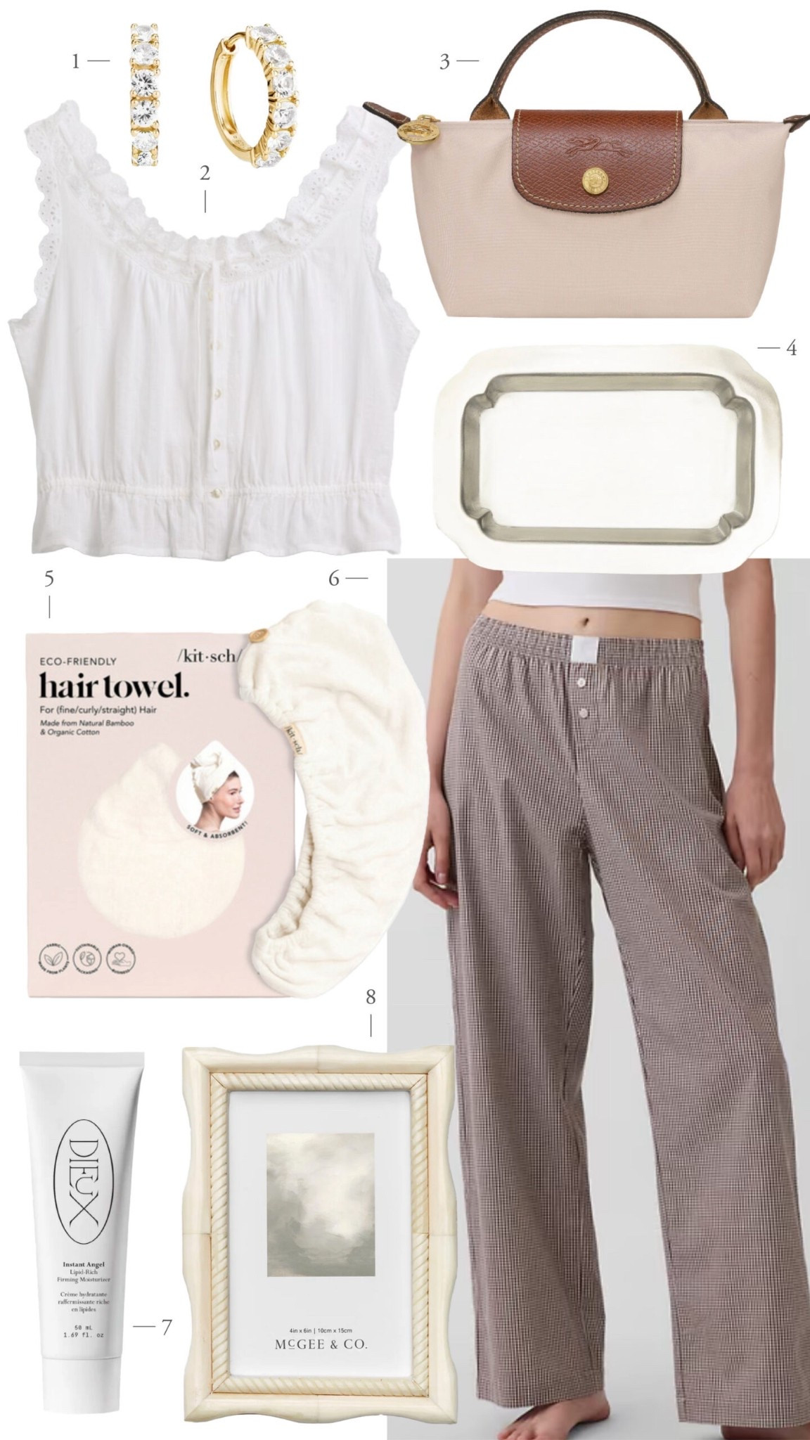 A curated mix of Mother’s Day gift ideas featuring elevated everyday essentials

Think: sapphire hoops, a crisp eyelet blouse, chic cosmetic case, silver tray, cozy poplin PJ pants, skincare favourites, and a timeless picture frame. 

Perfect for anyone who loves thoughtful, beautiful pieces that feel a little extra special.

#LTKMothersDay #LTKmomlife #LTKOver40
