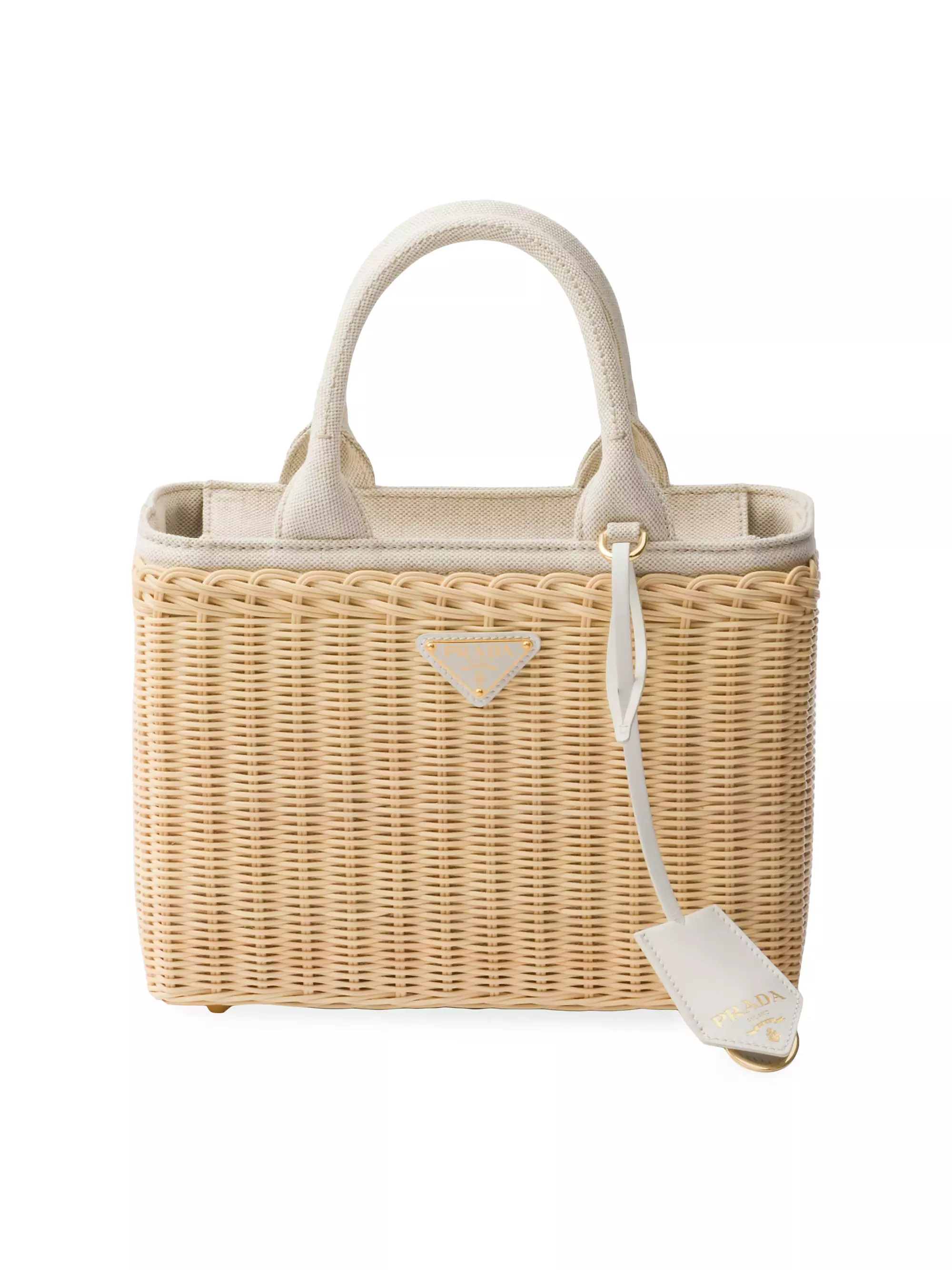 Medium Woven Fabric and Linen Blend Tote Bag | Saks Fifth Avenue