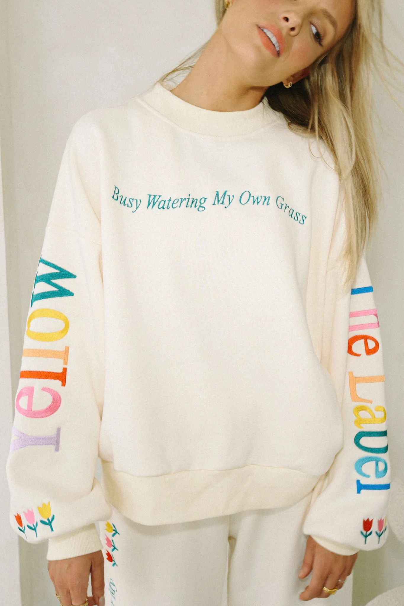 Watering My Own Grass Oversized Sweatshirt | YLLW The Label