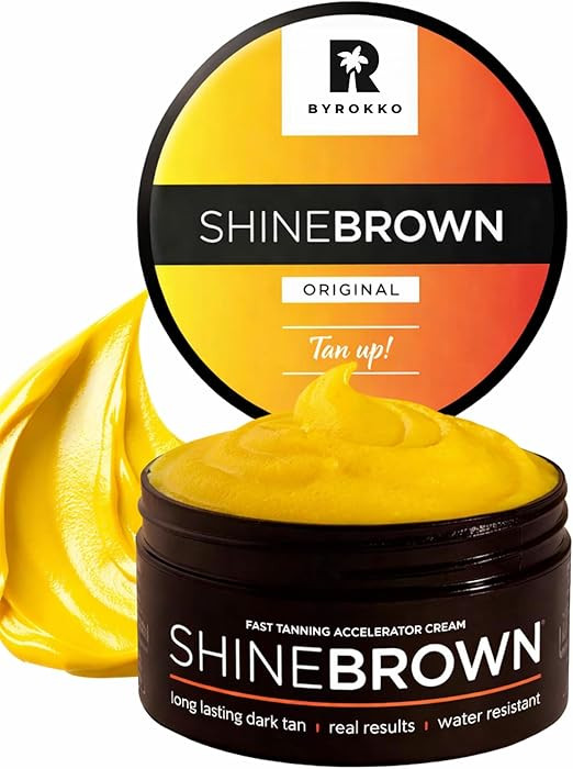 BYROKKO Shine Brown Tanning Accelerator Lotion - Indoor & Outdoor Fast Dark Tan Cream with Bronze... | Amazon (US)