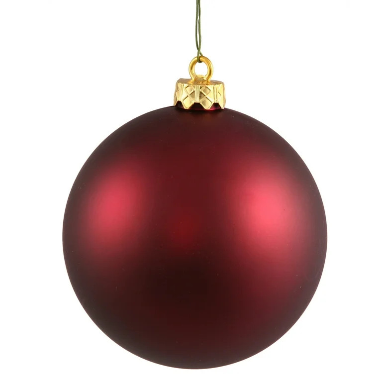Vickerman 8" Wine Matte Ball Ornament | Walmart (US)