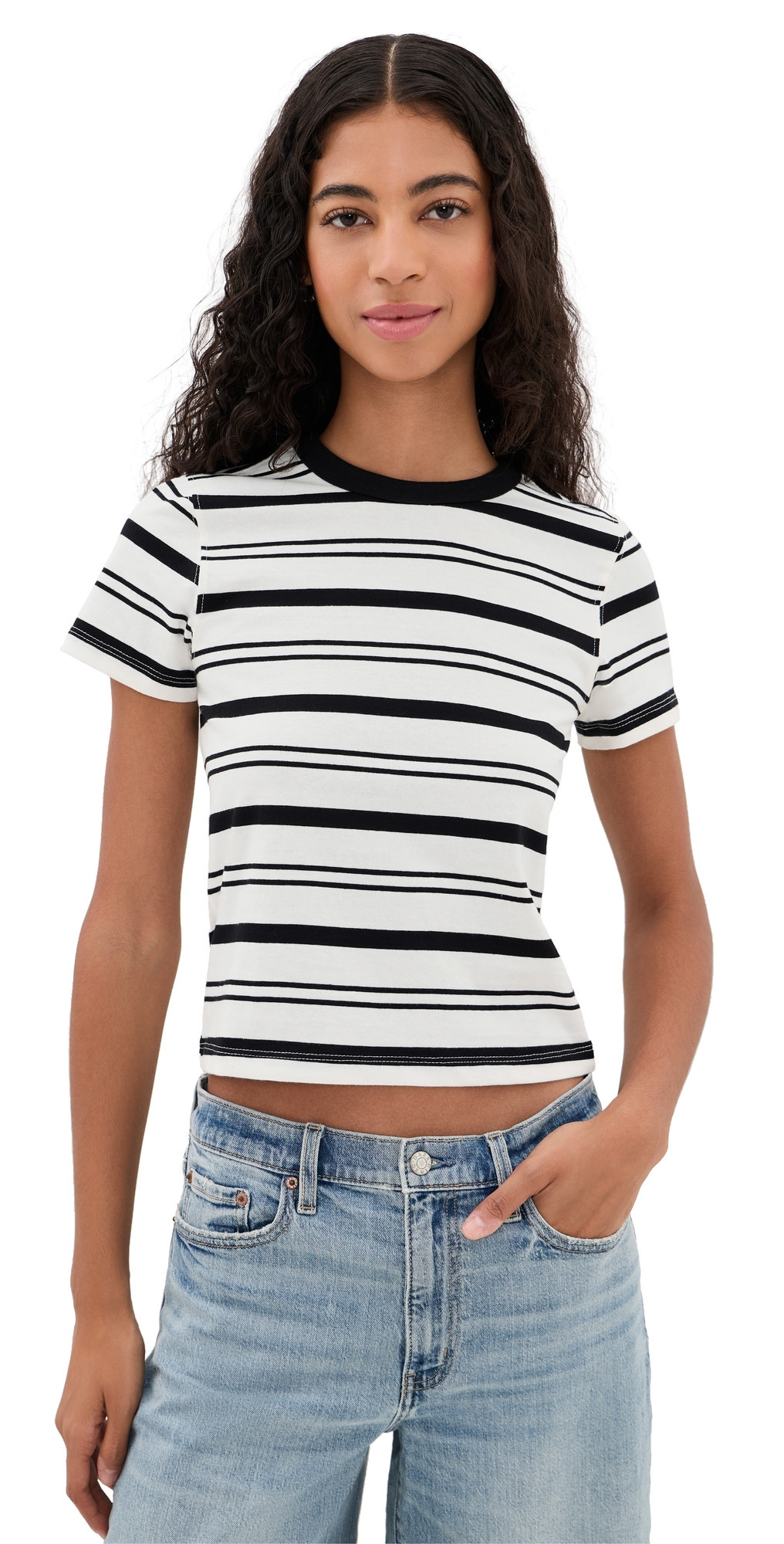 DAZE Zuma Striped Tee Scarlet Stripe M | Shopbop