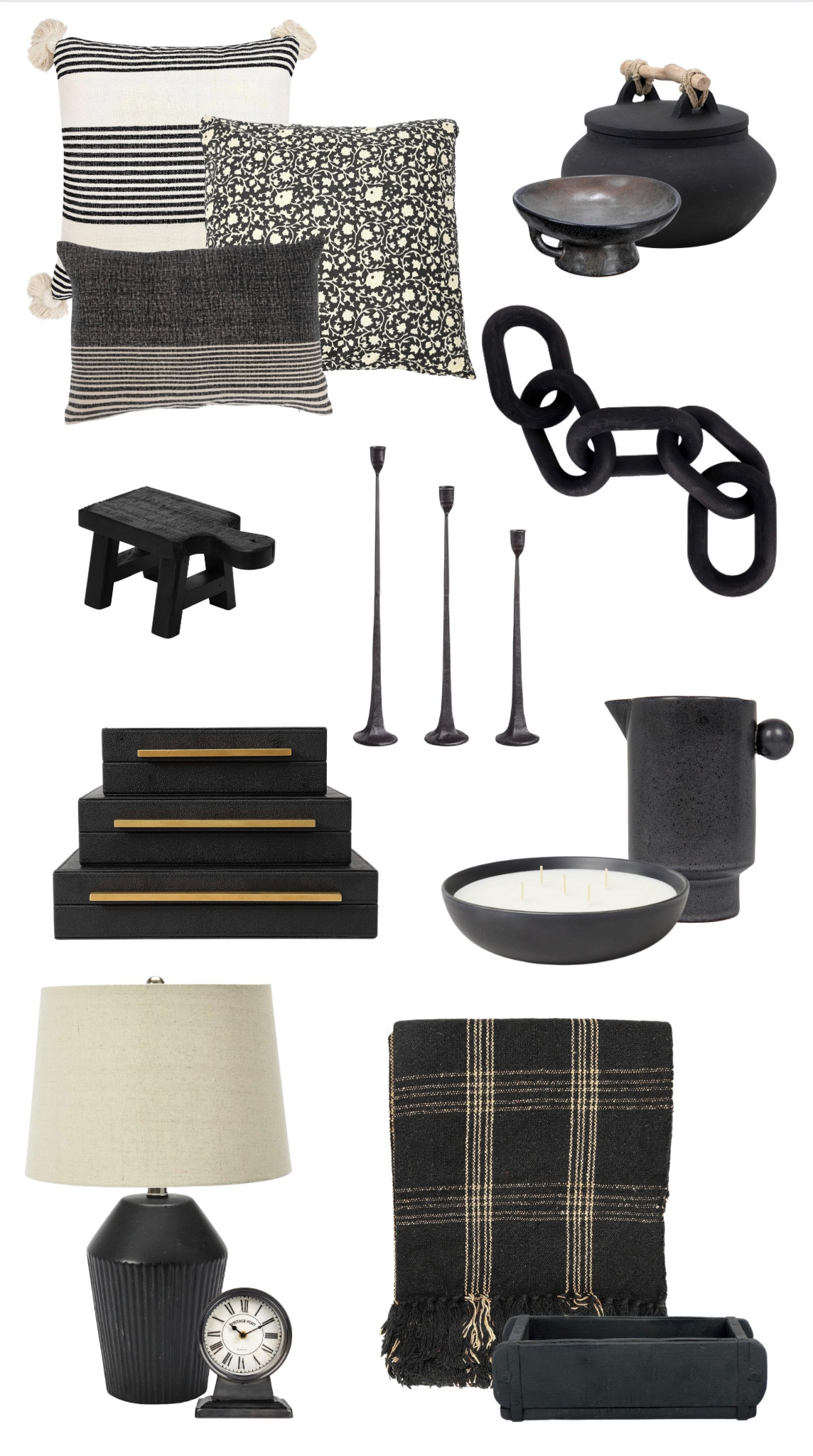 Love decorating with black! Black vases, candles, lamps, pillows and blankets 

#LTKhome #LTKFind