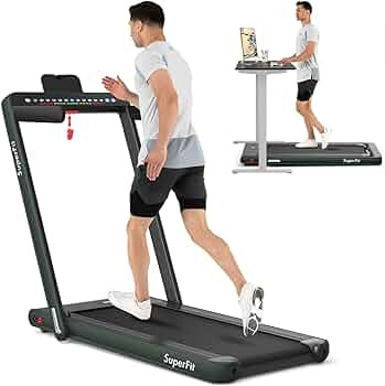 Goplus 2 in 1 Folding Treadmill with Dual Display, 2.25HP Superfit Under Desk Electric Pad Treadm... | Amazon (US)