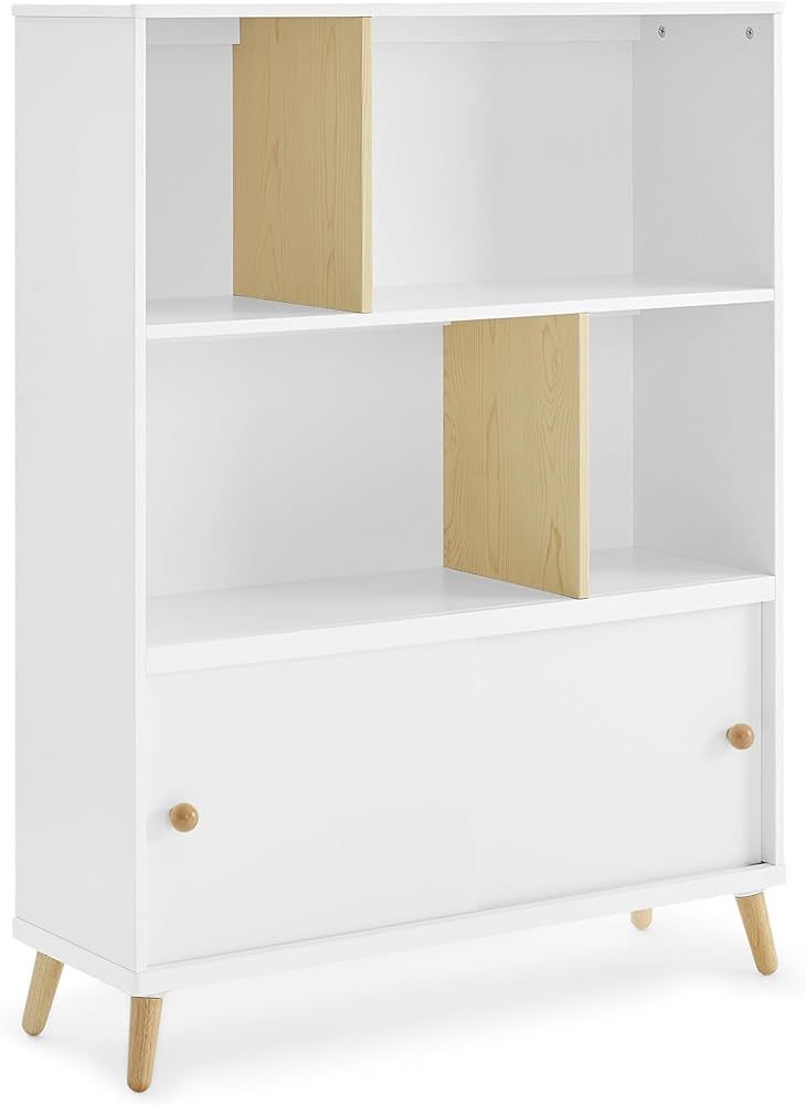 Essex Bookcase - Greenguard Gold Certified, Bianca White/Natural | Amazon (US)