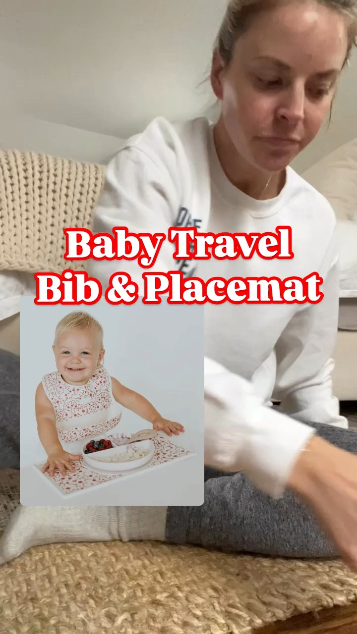 Baby travel bib & placemat. Can buy as a bundle or individually. 

•Vuori joggers, size small  
•friend made the sweatshirt 

#LTKTravel #LTKWatchNow #LTKBaby