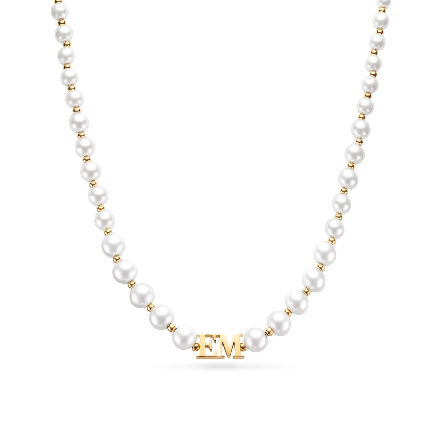 Lunar Pearl Initial Choker (Gold) | Abbott Lyon