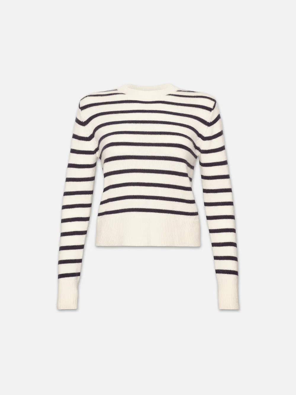 Cashmere Clean Crew  in  Navy Multi | Frame Denim