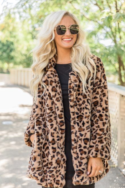 Spotted The Perfect Look Animal Print Coat | The Pink Lily Boutique