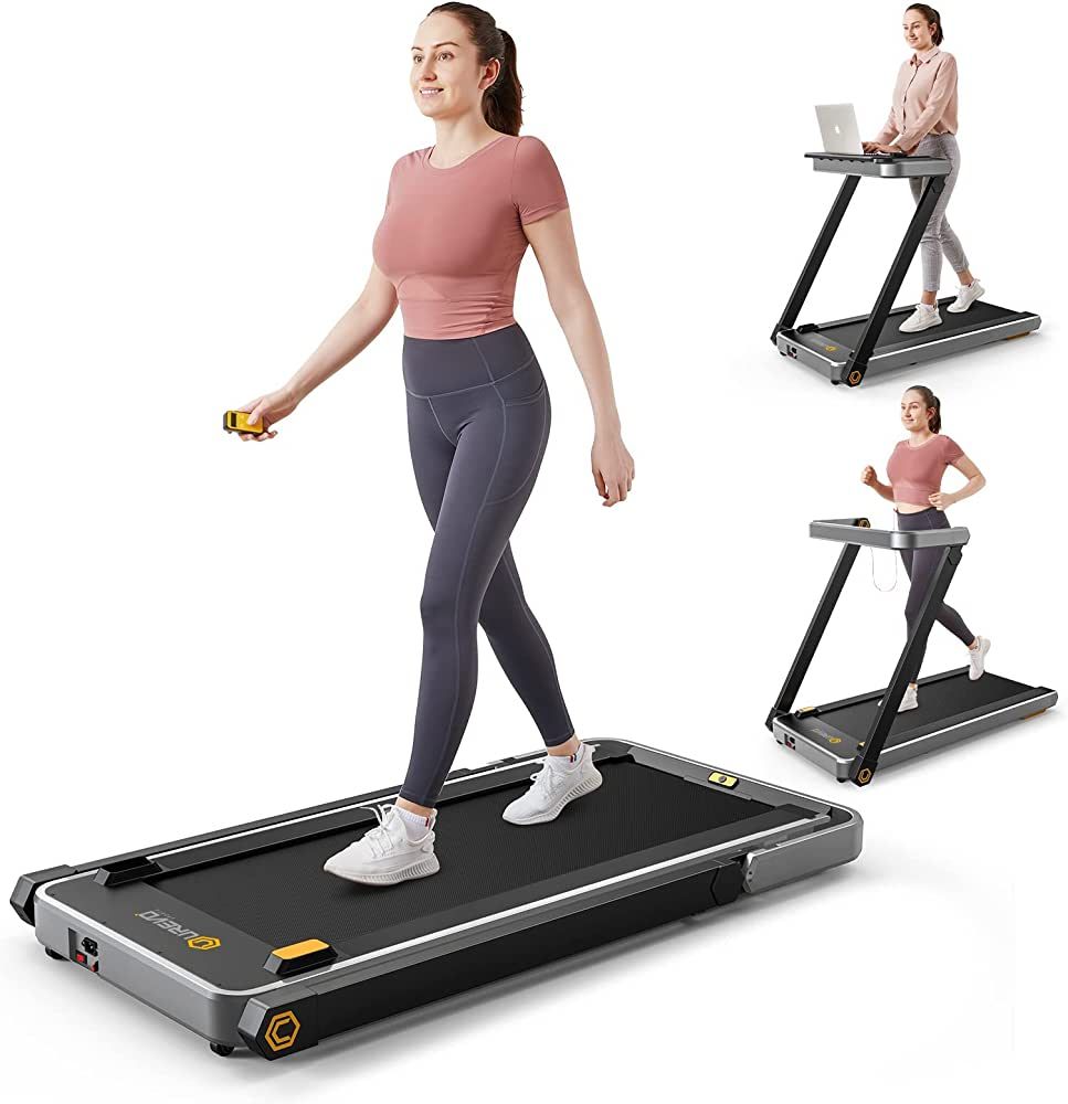 UREVO URTM012 3 in 1 Under Desk Walking Treadmill with Removable Desk, Treadmills, 50.9x27.2x37.4... | Amazon (US)