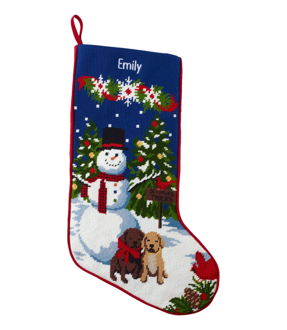 Christmas Needlepoint Stocking, Cotton | L.L. Bean