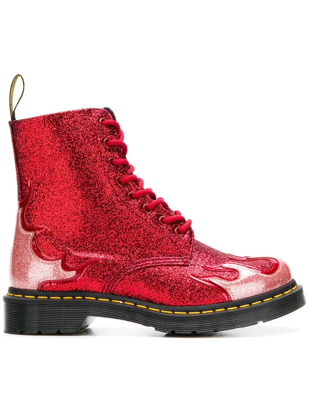 Dr. Martens 1460 Pascal Flame boots - Red | FarFetch US