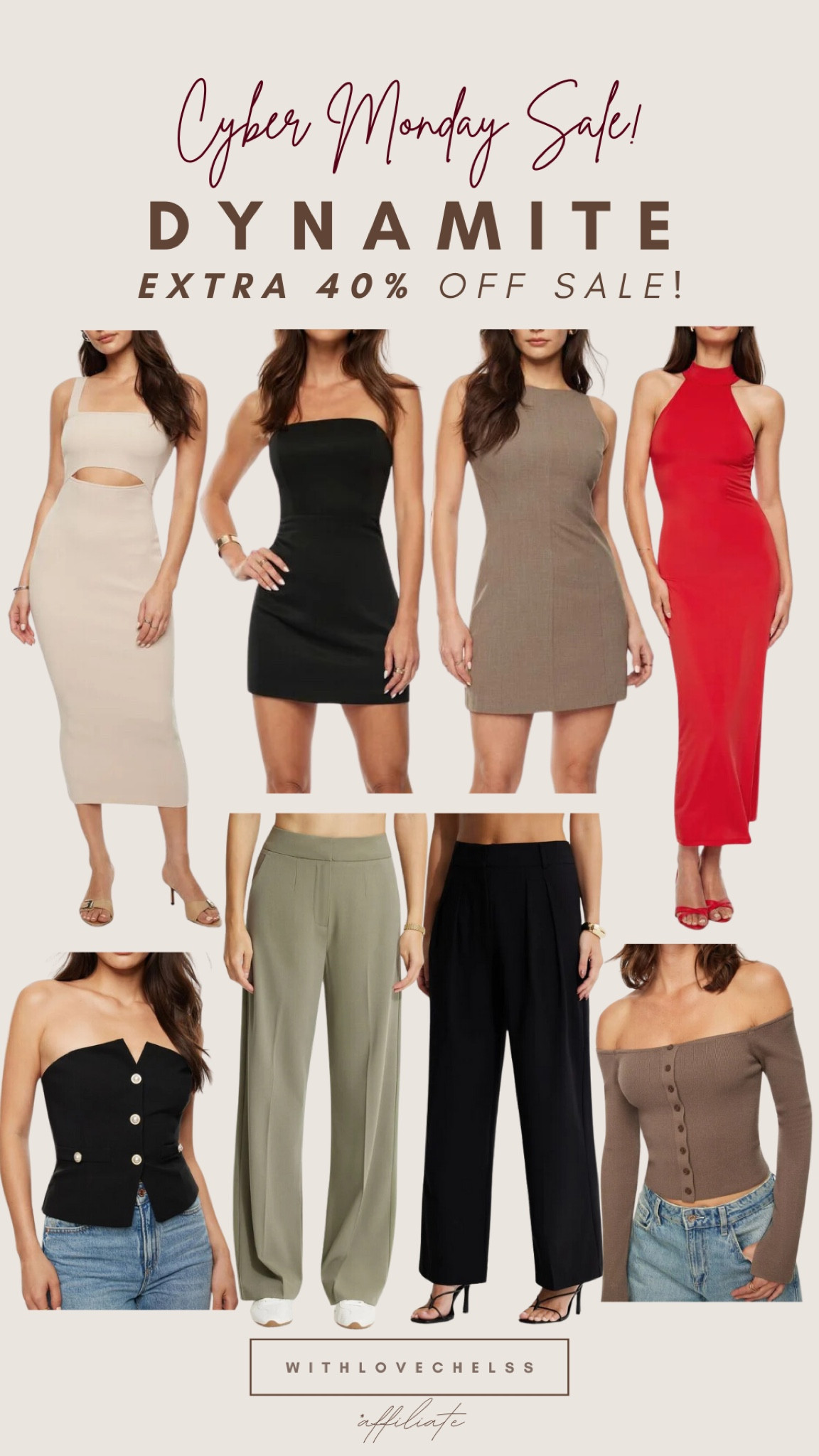 Dynamite Cyber Monday sale!
Extra 40% off sale!

#LTKCyberWeek

#LTKwinter #LTKsale #LTKpartywear #LTKcanada #LTKgiftguide