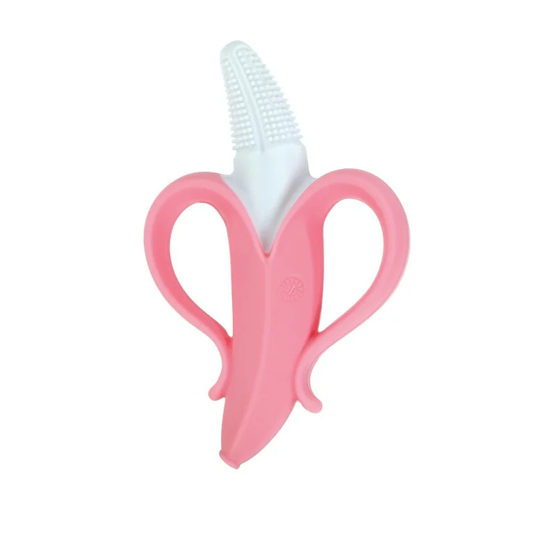 Nuby NanaNubs Banana Massaging Toothbrush for Infants, Pink | Walmart (US)