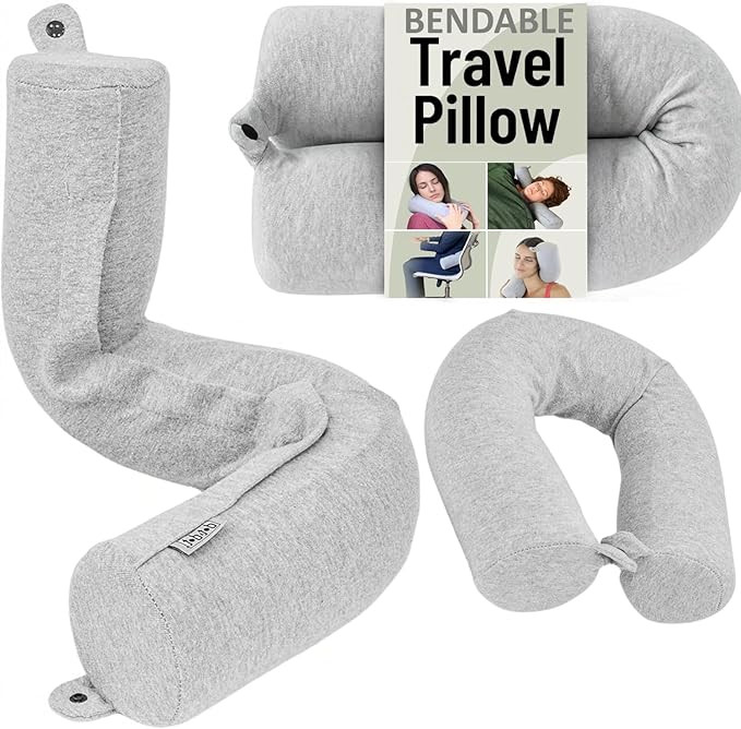 Dot&Dot Twist Memory Foam Travel Pillow, Bendable Neck Pillow for Airplane, Car and Home, 26-Inch... | Amazon (US)