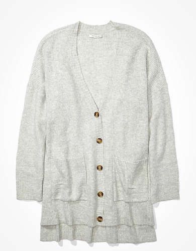 AE Oversized Dreamspun Button Up Cardigan | American Eagle Outfitters (US & CA)