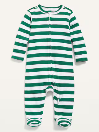 Unisex Holiday-Print Footed One-Piece for Baby | Old Navy (US)