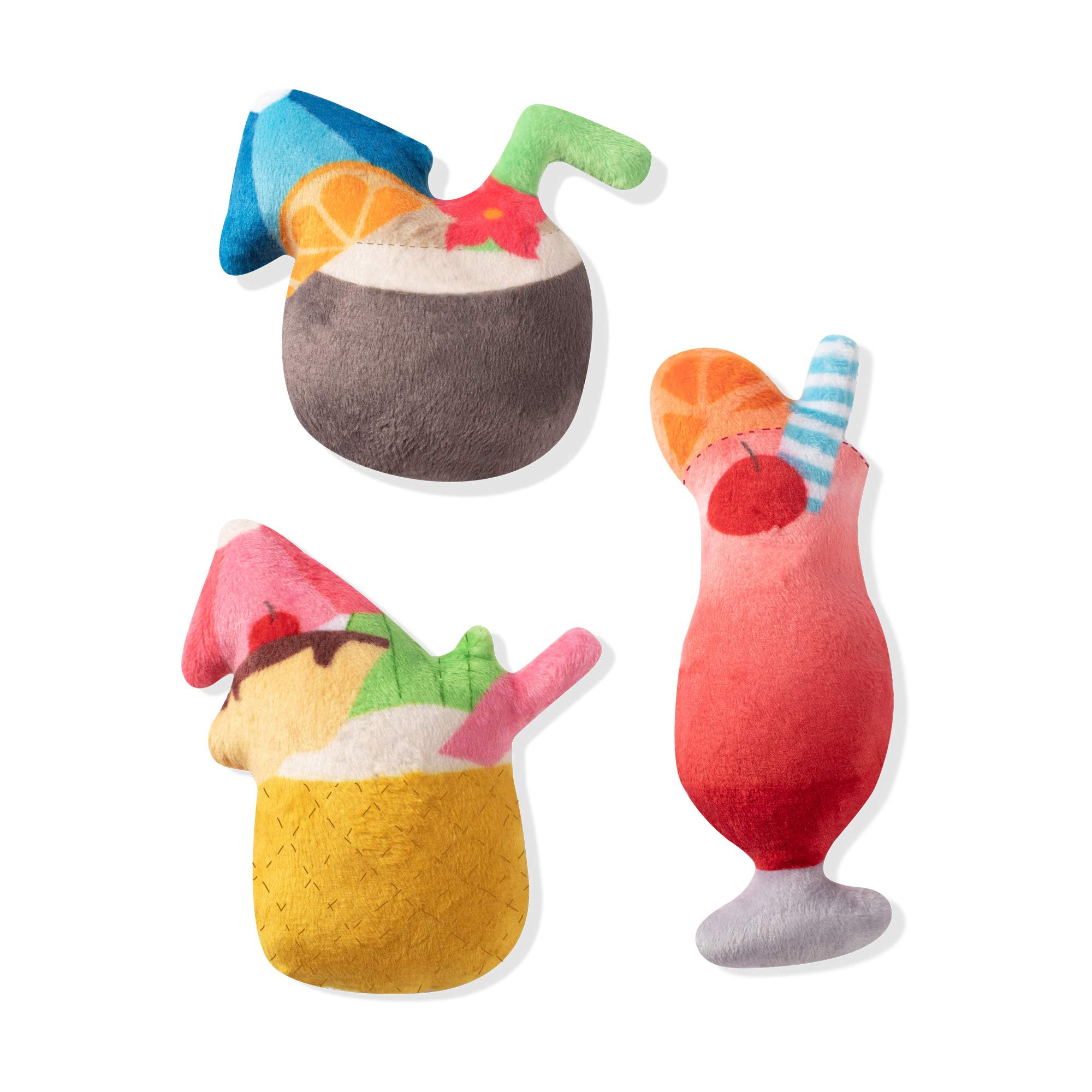 FRINGE STUDIO Pet Toy, Small Dog Toy Set, Tropical Drinks, 3 Pieces (289413) | Amazon (US)