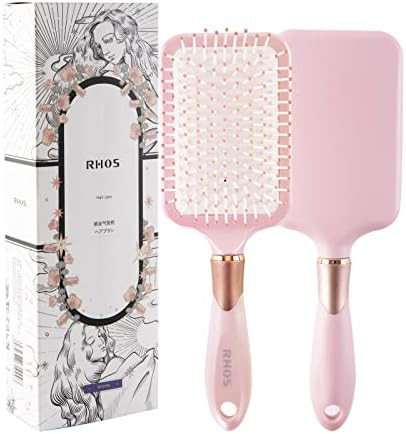 RHOS Detangler Hair Brush for Women&Men and Wet&Dry Hair-Paddle Hair Brush for Thick Hair-Cushion Ha | Amazon (US)