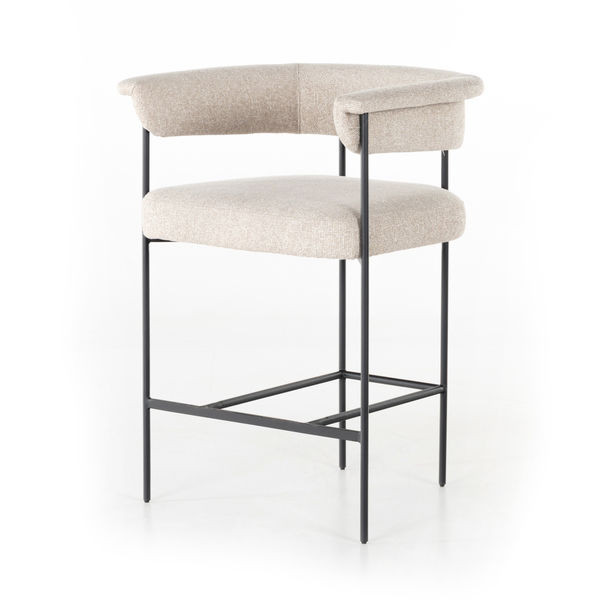 Carrie Cream Polyester Counter Stool | Scout & Nimble