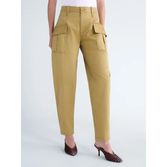 Scoop Women's and Women's Plus Tapered Cargo Trousers, 26'' Inseam, Sizes 0-28W | Walmart (US)