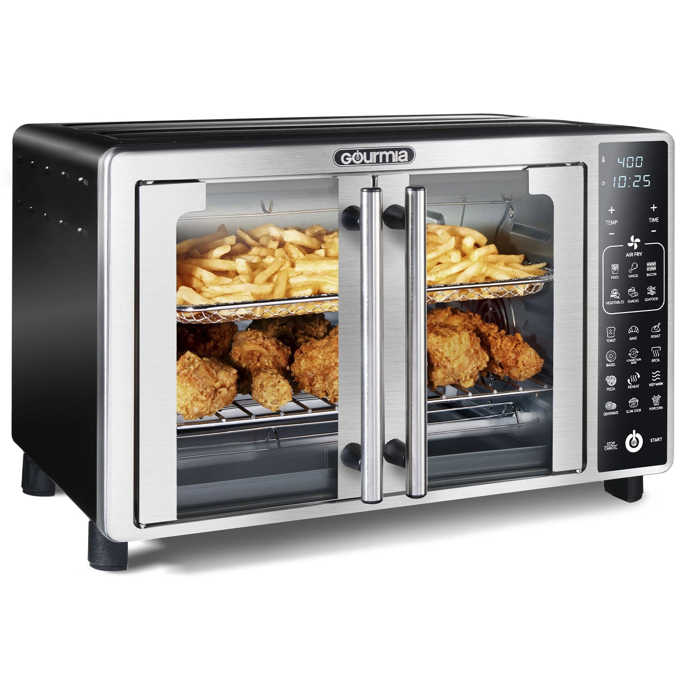 Gourmia Digital Air Fryer Toaster Oven with Single-Pull French Doors | Walmart (US)