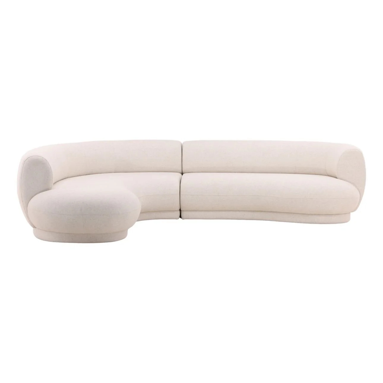 Lake Frio Cream Chaise Sectional Sofa | Paynes Gray Inc