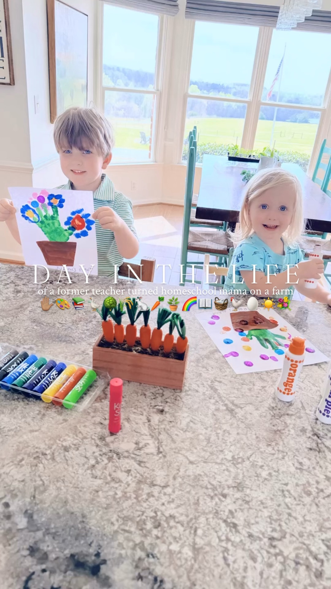 first monday of spring  d a y  i n  t h e  l i f e. 🌸✋🏽🎨📚🪿🌳🌾🐇🥕🪴🌈📖🧺🐓🥚☀️💐 #sahm #homeschoolpreschool #formerteacher 

I love using my Sunday afternoons to get lots of homeschool preschool sweetness planned ✔️ - this week for our “spring” 🌷🌿🪻 unit!! 🤗 All of these library 📚 books are so perfect 👌🏽 and I love all the gorgeous colors 🌈 and beauty ☀️ this time of year!! 🌱 We also got started on a sweet spring 🪴 themed 🌼 handprint 🖐🏼 craft 🎨… make sure to watch the whole reel 🎥 to see!! 🥰

Sweet Baby Levi Rhett 👶🏼 was sleeping in 💤 this AM, so J and I got started on our homeschool preschool fun!! 🤩 First, we added the pot 🏺 for our plant 🪴 (we will add flowers 💐 later today 😍) and then got working in our @thegoodandthebeautiful workbook 📖, too!! 🥰

And look (!!) how adorable 🥰 this little “bunny garden” 🐇🥕🪴🪏🫖 is that I made for them for our spring unit this week 🤭🌼 - I’m obsessed!! 😍 Such a fun little Easter 🐣season sensory bin 📦 idea 💡- and I linked 🔗 everything over on my LTKit shop for y’all!! 🛍️ Even this adorable little Peter Rabbit tea 🫖 set - how cute?! 🥰 

We had a ball going to storytime 📖📚 at the library today 📔🏫 with sweet friends!! 🫶🏽 And look how fun 🤩 this color mixing 🎨🌈 activity was that was part of it, too!! 🫟 And as we were pulling back up to the farm 🚜🌾, these beautiful geese 🪿 from the pond 🦆 were right at the driveway 🛻 and my littles 👶🏼 were happy and giggly 🤭 as can be about it!! 🌳 This place we call  h o m e  🏡 is truly so beyond magical!!! ✨ 

And came back from the library to finish up our spring plant craft 🎨🪴 and these cuties had the best time with their dot dot paint and paint sticks drawing all the flowers!!! 💐🌸 Such a precious and fun little craft to welcome in all things  s p r i n g 💐🌸🌳🪴 - linked all of our supplies 🎨🫟🖍️ as well as my homeschool room window 🪟 art display 🖼️(that I love ❤️) over on my LTKit shop!! 🫶🏽

Andddd went to check on our big girls 🐓🐓 to collect 🧺 some eggs 🥚 and wow 🤩 - the warm temps came ☀️ and they’re girlies 🐔 sure are happy 😊 and laying!! 🤗 They must love their new coop, too! 😉 Yay for spring, y’all!! 🎉

#LTKdayinmylife #LTKmomlife #LTKKids