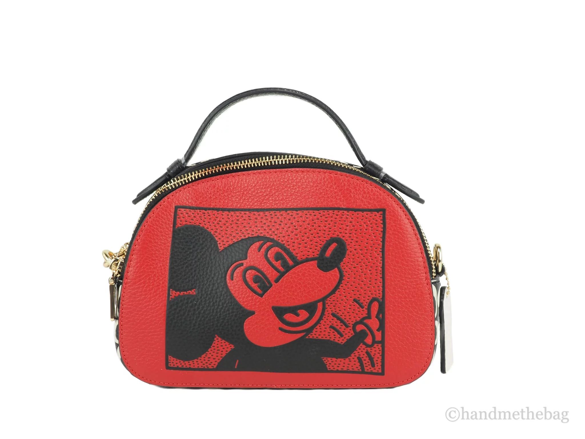 Coach (C6977) Mickey Mouse X Keith Haring Serena Pebble Leather Satchel Handbag | Walmart (US)