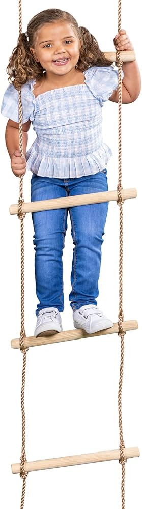 Squirrel Products 6 ft. Climbing Rope Ladder for Kids - DIY Swingset Addition for Outdoor Play Eq... | Amazon (US)