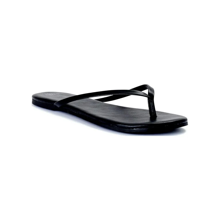 Time and Tru Women's Barely There Thong Sandals, Wide Width Available | Walmart (US)