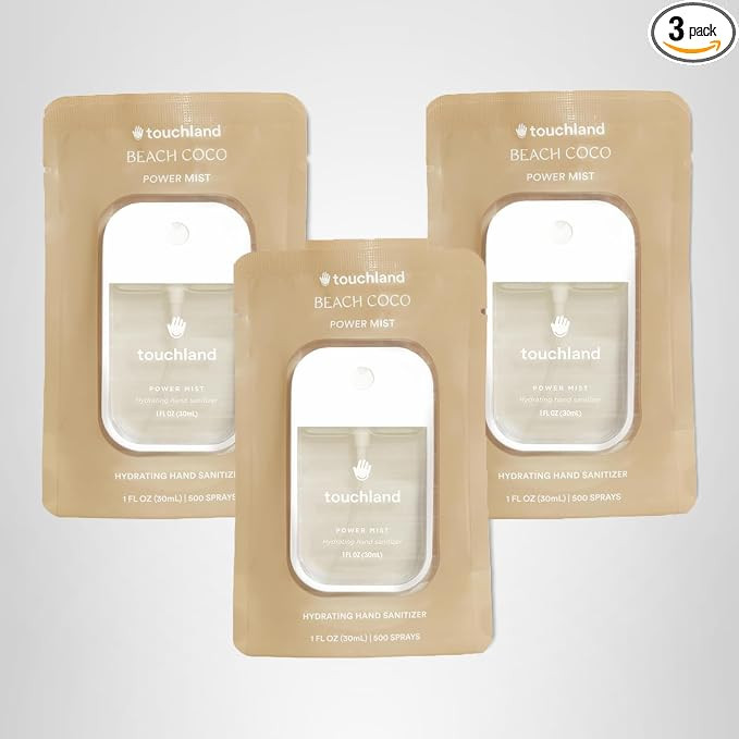 Touchland Hand Sanitizer Spray, Beach Coco Trio - 3 x 1 FL OZ | Amazon (US)