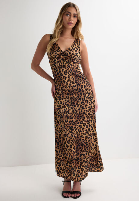 Womens Browns Animal Print Midi Slip Dress | Peacocks