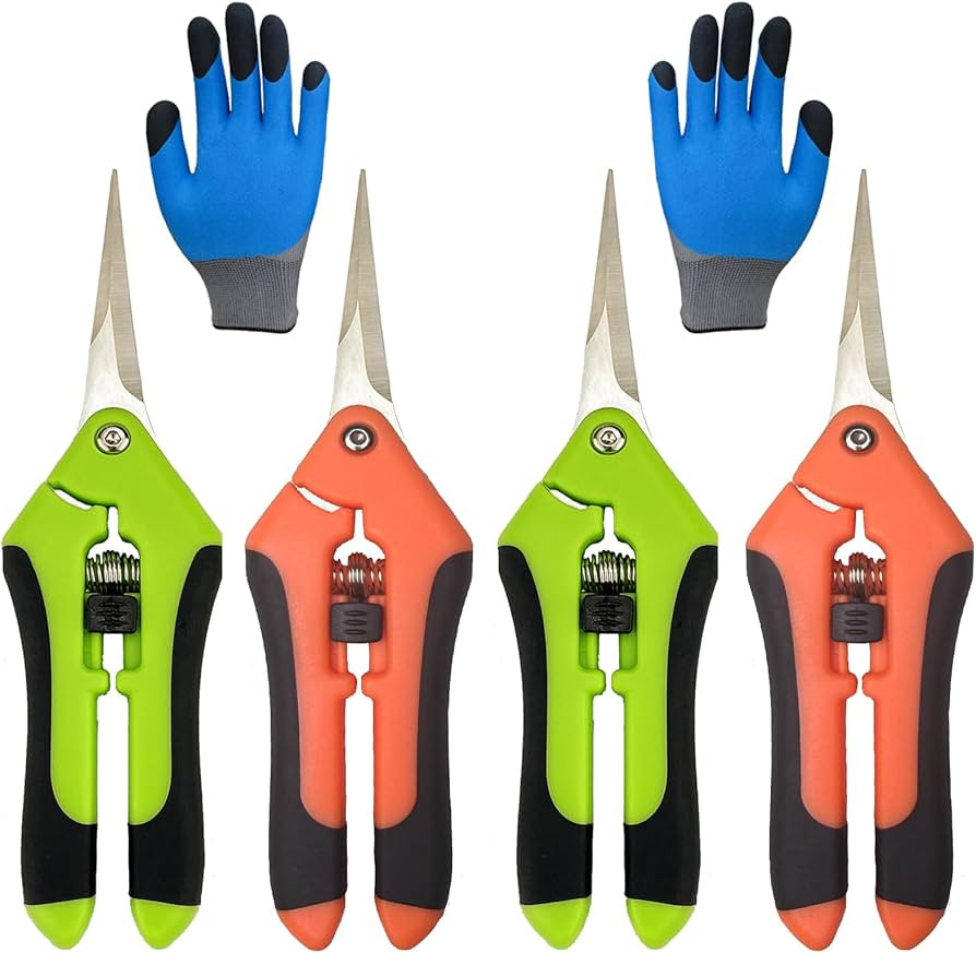 5 Pack Pruning Shears, Garden Shears with Gardening gloves, Garden Clippers Handheld, Straight St... | Amazon (US)